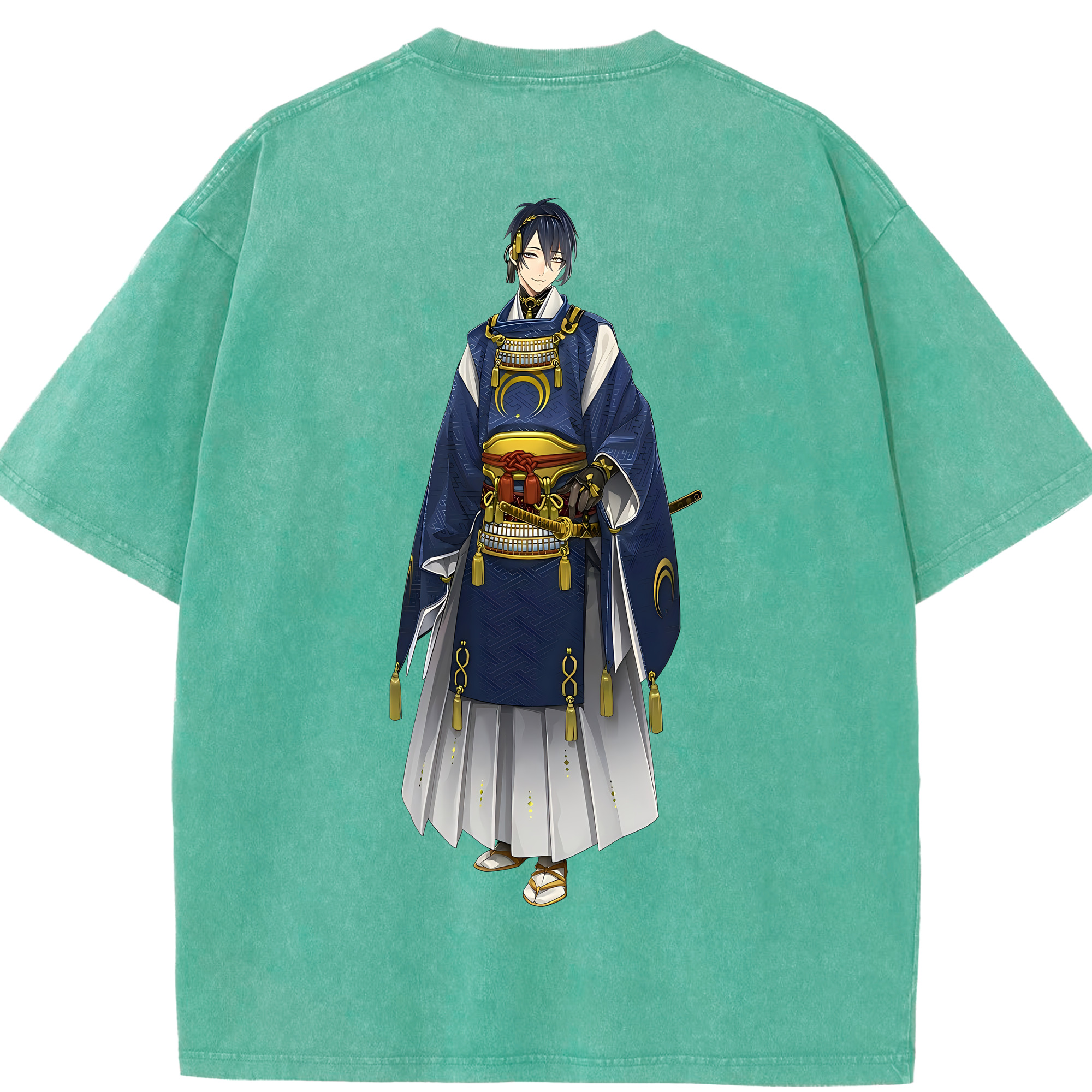 （画像用） 刀剣乱舞 Touken Ranbu 綿100% ヴィンテージ風 半袖Tシャツ（背面プリント）
